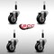 Service Caster 3'' SS Black Poly Wheel Swivel 7/8'' Expanding Stem Caster Set, 4PK SCC-SSEX20S314-PPUB-BLK-78-4 - alternate 3